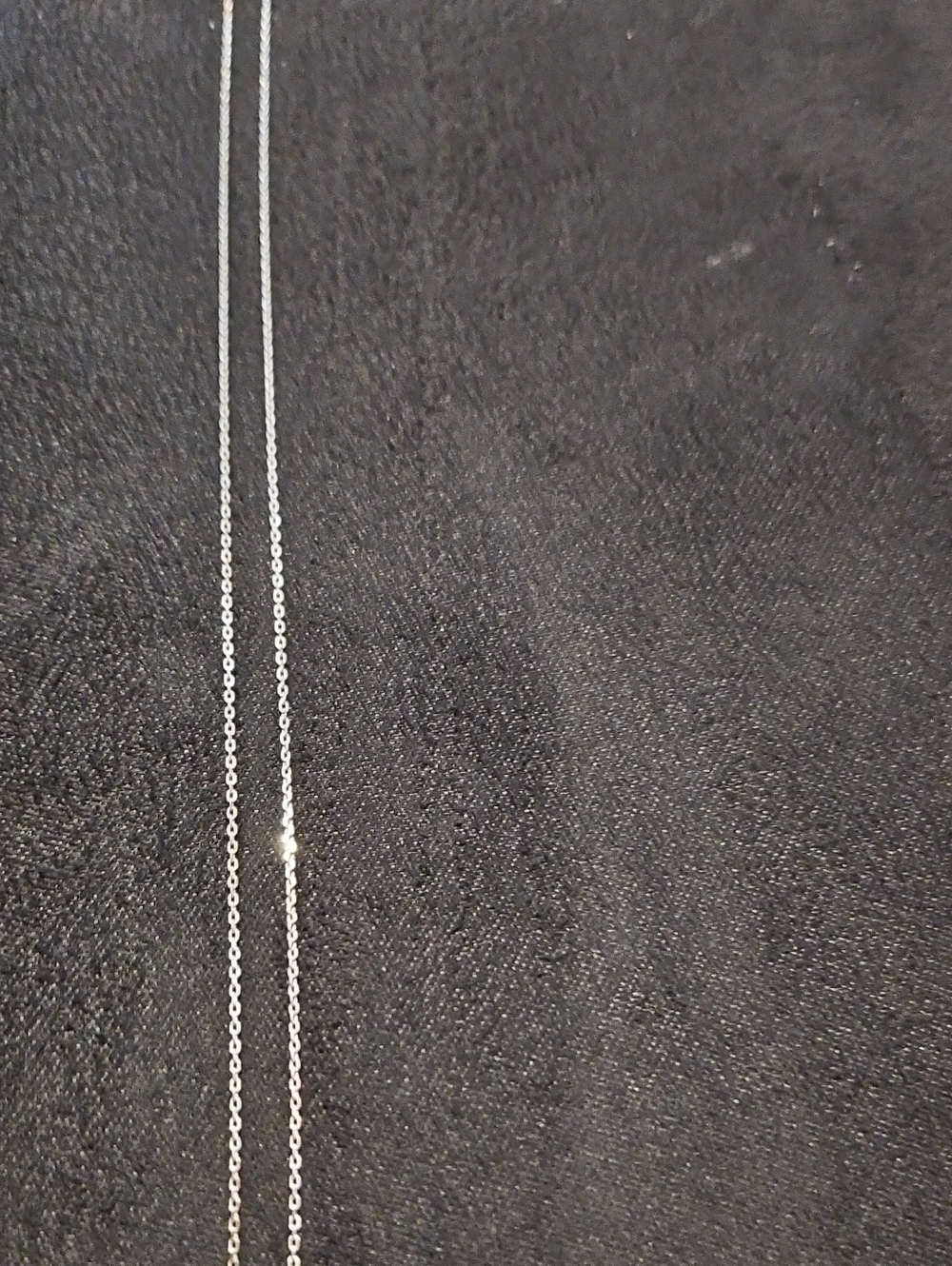 Unlisted white gold Double Thin Chain Necklace.